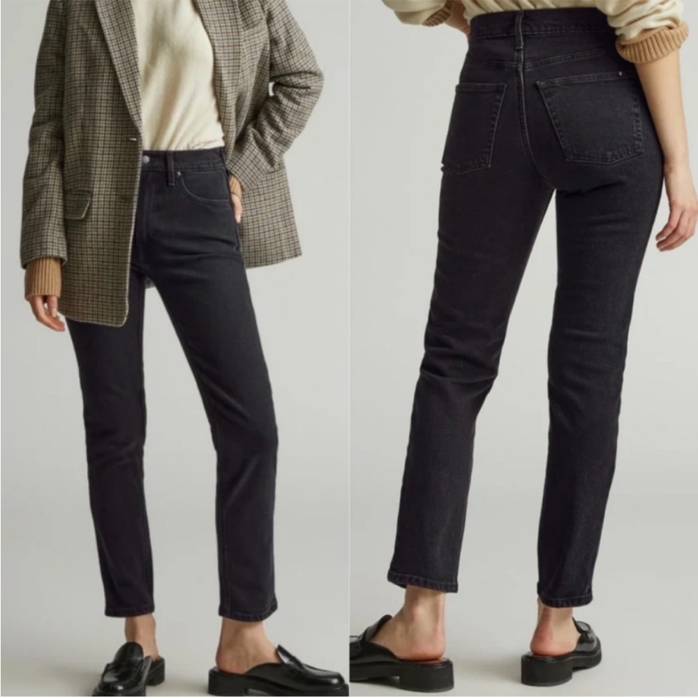 Everlane Black The Original Cheeky Crop High Waist Jean Size 27